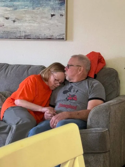 A caring moment during a family visit at AAA Shepherd’s Care Home
