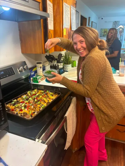 Preparing a home-cooked meal in the kitchen at AAA Shepherd’s Care Home